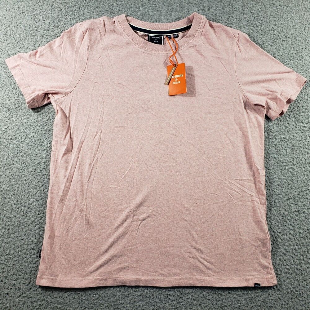 Superdry Shirt Boy's 8 Short Sleeve Pink Cotton NWT Pullover Stretch Casual